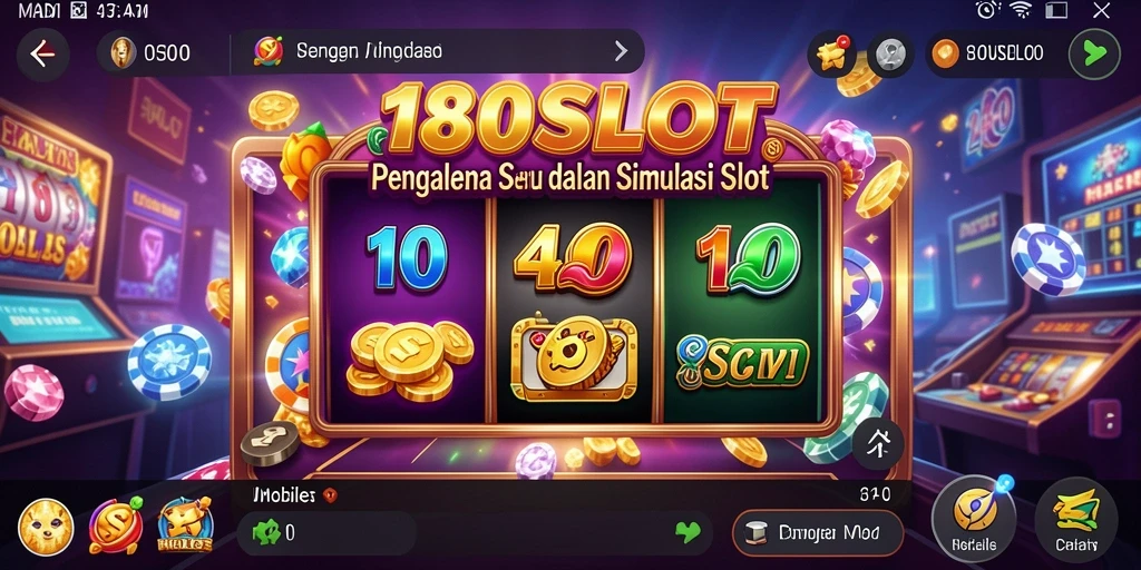 Screenshot gameplay 180SLOT yang menampilkan aksi seru dalam simulasi slot.