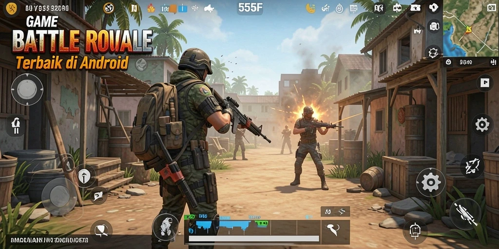 Gameplay seru 555F, bertarung untuk menjadi yang terakhir.