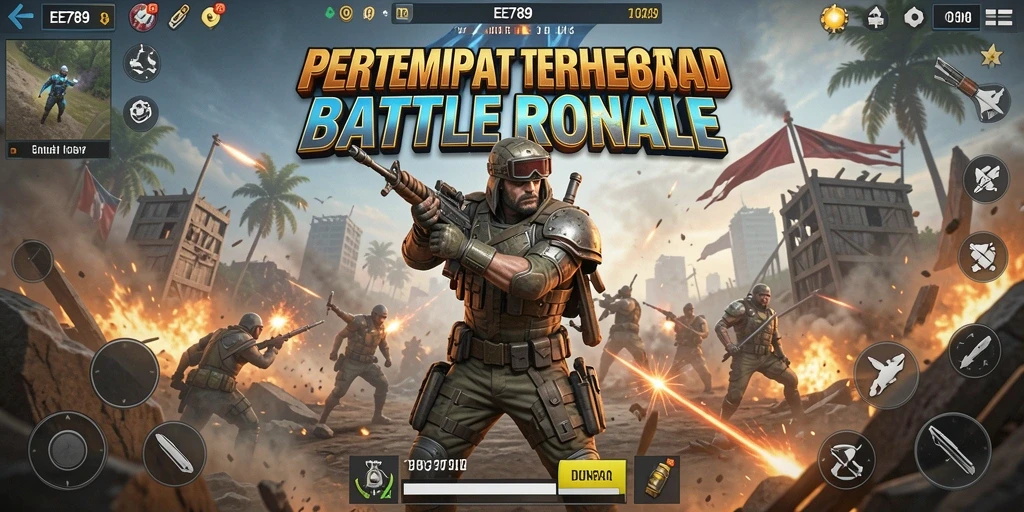 Gameplay Battle Royale yang intens dan menegangkan di EE789.