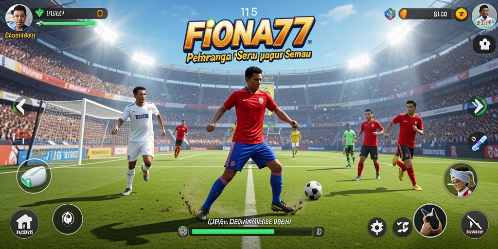 Tangkapan layar dari gameplay <strong>FIONA77</strong> yang menunjukkan aksi olahraga yang mendebarkan.