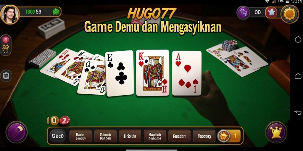 Tangkapan layar gameplay HUGO77 dengan aksi seru permainan Domino.