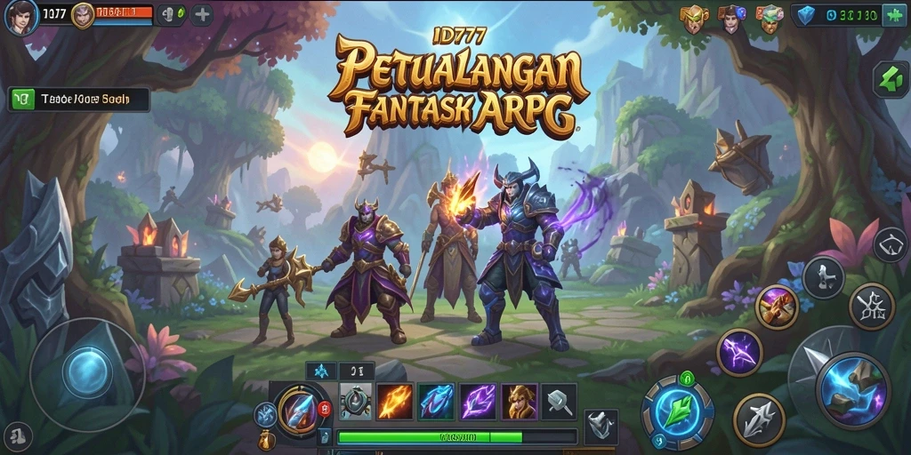 Tampilan gameplay ID777 menunjukkan pertarungan mendebarkan antara karakter dan monster.