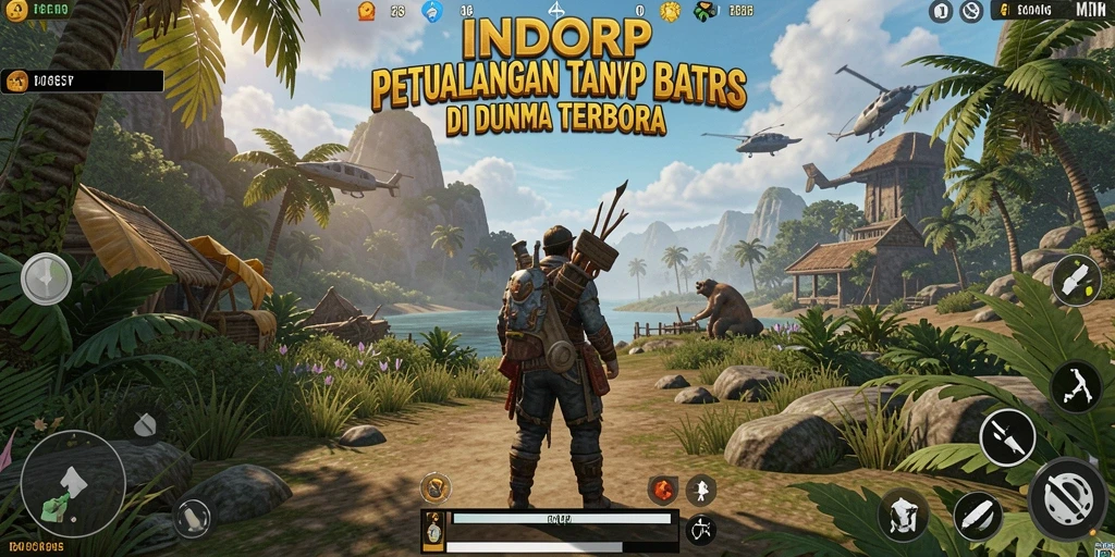 Tangkapan layar gameplay INDORP yang menampilkan dunia terbuka yang luas.
