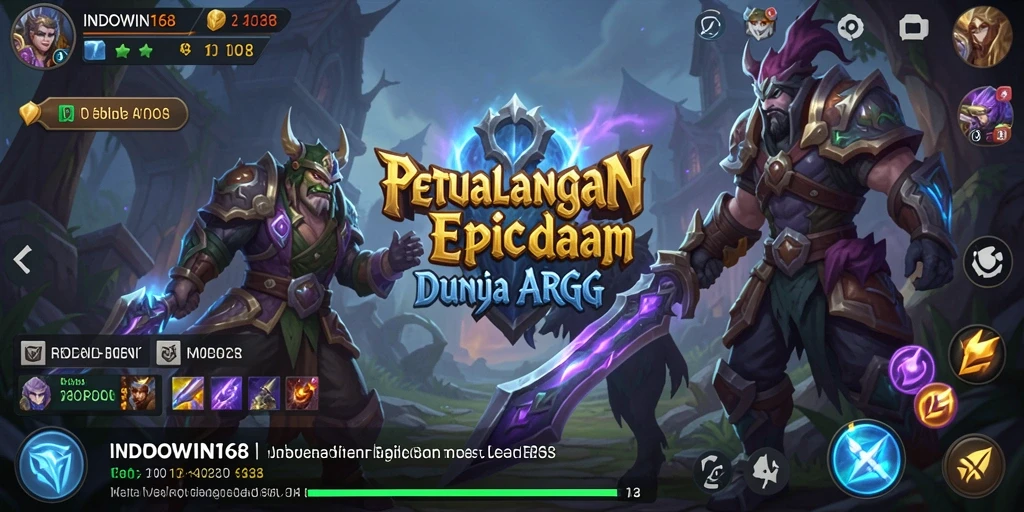 Screenshot utama INDOWIN168 menampilkan aksi pertarungan mendebarkan dalam dunia ARPG.