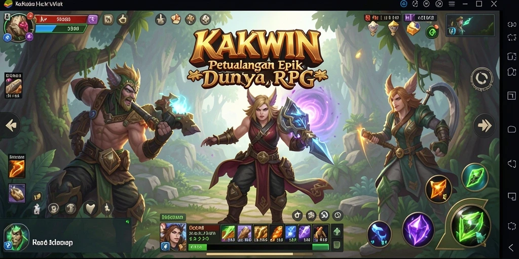 Tampilan menarik dari gameplay RPG KAKWIN yang penuh aksi.