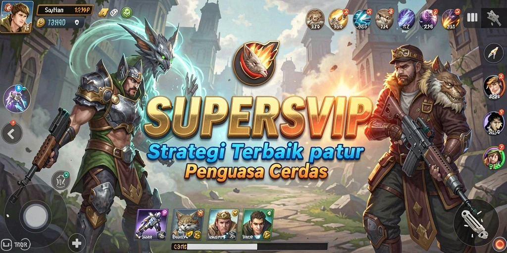 Tampilan gameplay menarik dari SUPERSVIP yang penuh strategi.