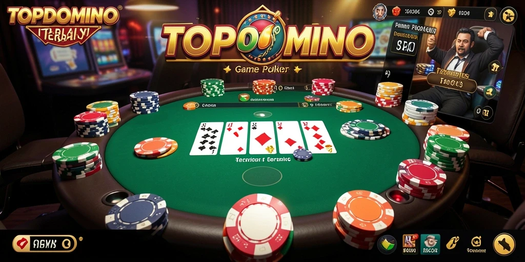 Tampilan menarik dari gameplay Poker di TOPDOMINO.