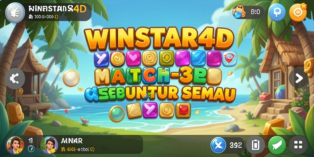 Tampilan interaktif gameplay seru di WINSTAR4D yang menantang.