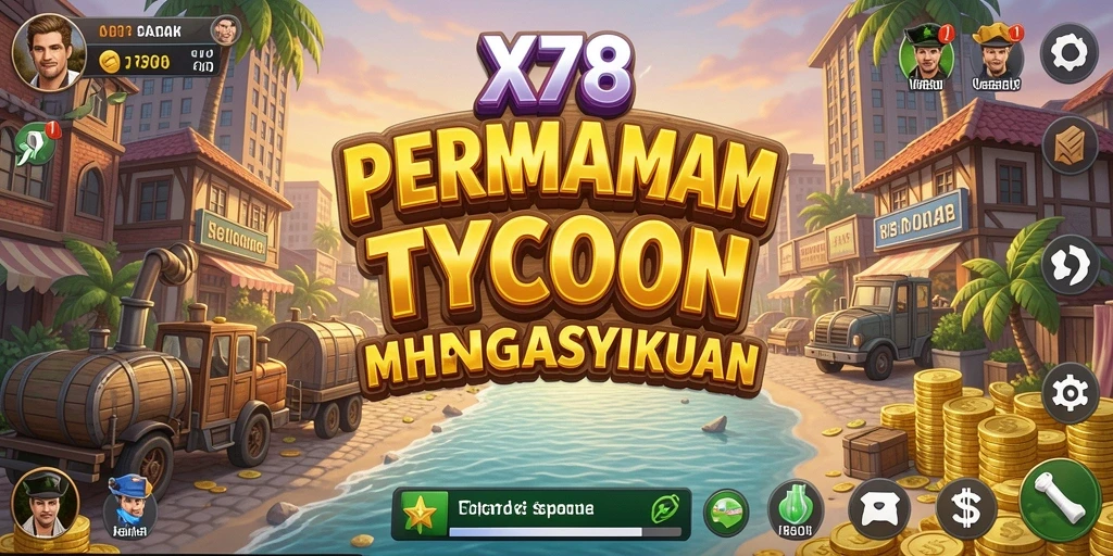 Tangkapan layar utama X78 menampilkan momen gameplay Tycoon yang menarik.